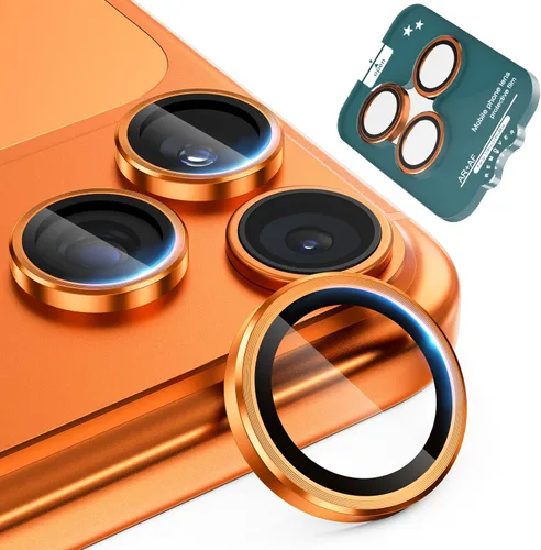 Vista 7 de imluckies Protector de lente de cámara para iPhone 17 Pro, iPhone 17 Pro Max, iPhone 16 Pro, iPhone 16 Pro Max, vidrio templado AR+AF y dureza 9H