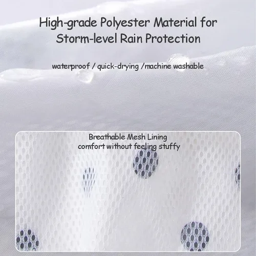 Vista 4 de MANON ROSA Ropa para perro: Impermeable y de secado rápido para cachorros con capucha y agujero para correa, lindo poncho de lluvia con capucha
