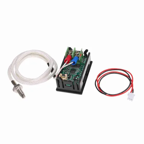 Vista 5 de Fafeicy Industrial Digital Thermometer, K Type Thermocouple Probe with LED Display, -30 to 800 Celsius, Perfect for Water Heater and Industrial Blue
