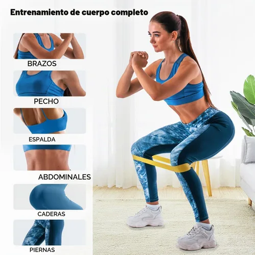 Vista 4 de Resistance Loop Exercise Bands for Working Out, Fitness Elastic Bands, Workout Bands for Home Gym, Stretching, Yoga, Pilates, Physical Therapy