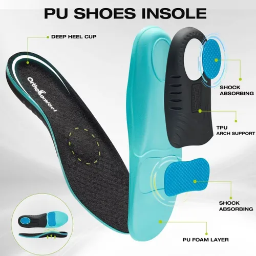 Vista 4 de OrthoComfoot Zapatillas ortopédicas de moda para hombre para fascitis plantar cómodos zapatos ortopédicos para caminar con soporte de arco, zapatos