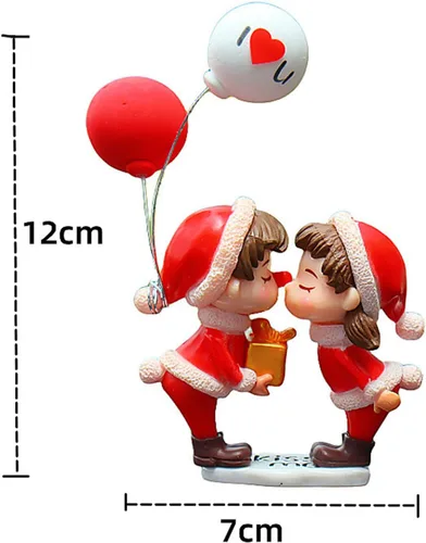 Vista 6 de Lindos adornos para parejas, decoración de automóvil, decoración de automóvil para pareja, figuras de acción de caricaturas para parejas, accesorios