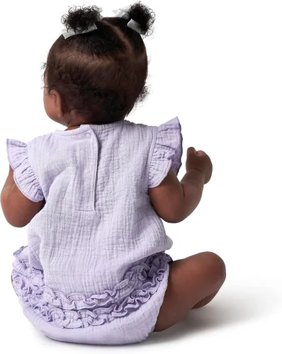 Vista 3 de Gerber Mameluco sin mangas con volantes para bebé niña