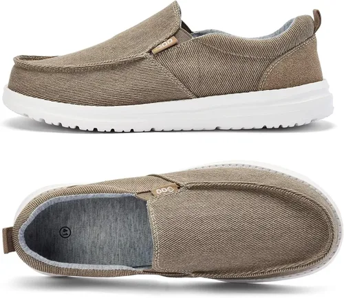 Vista 5 de Mens Loafers Casual Hand Free Slip-on Shoes - Mens Boat Shoes Comfy Lightweight Canvas Non-Slip Sneakers Walking Shoes