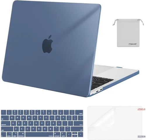 Vista 43 de MOSISO - Carcasa rígida de plástico, cubierta de teclado, protector de pantalla y bolsa de almacenamiento para MacBook Pro 13 pulgadas/33 cm azul