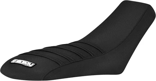 Vista 11 de Enjoy Mfg Funda para asiento - Compatible con Can Am 2008-2021 DS70 DS90 Logo - #259 (completamente negra/costillas blancas)
