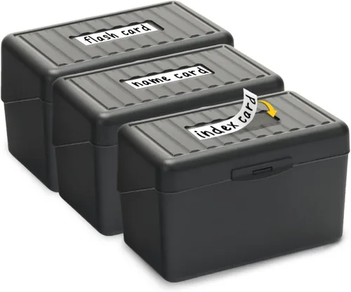 Vista 9 de H4D Portatarjetas de índice 3x5, organizador de caja de tarjetas de índice