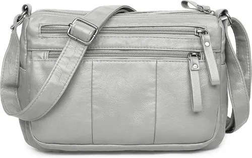 Vista 11 de Bolsos VOLGANIK ROCK para mujer de piel sintética suave, bolso de hombro para damas, bolso bandolera y bolsos de mano, liviano, con bolsillos