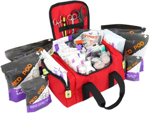 Vista 9 de Lightning X Value Compact Medic First Responder EMS/EMT - Bolsa de trauma con kit de llenado básico A, color negro