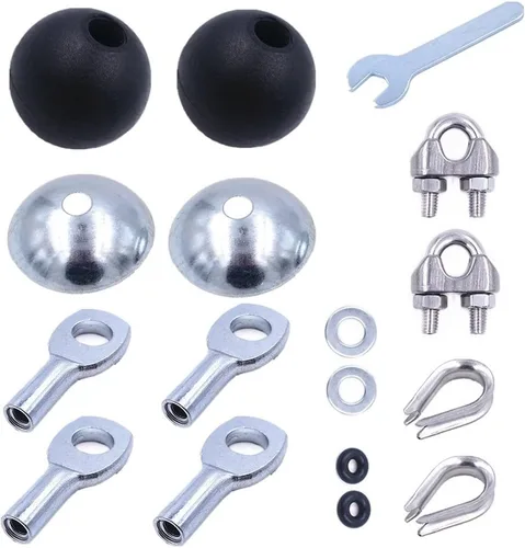 Vista 4 de Accesorios para máquina de gimnasio J Bryant para cable de 5mm/6mm, componentes de interfaz de parada de bola, cable de cuerda de alambre