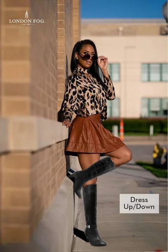Vista 4 de London Fog Botas de vestir con tacón para mujer