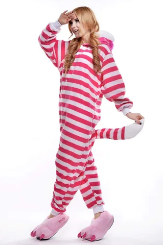 Vista 6 de Pijama unisex de Halloween para adultos, disfraz de Navidad, Cheshire Cat