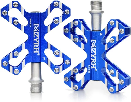 Vista 11 de ThinkTop 3 Cojinetes Ultraligero MTB BMX Road Mountain Bike Pedales Plataforma Plana Aluminio Sellado Ever Lubrique Teniendo Eje 9/16 Pulgadas