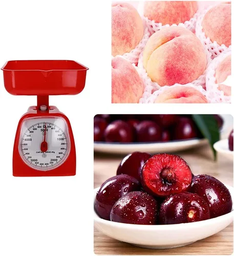Vista 5 de Utoolmart Báscula mecánica de cocina - Báscula de alimentos dietéticos - con medidas de libras y kilogramos - Rango de medición 176.37 oz Precisión