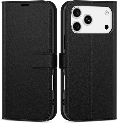 Vista 39 de oakxco Funda tipo cartera para iPhone SE 2022/2020/8/7 con soporte para tarjeta de crédito, funda magnética RFID delgada tipo libro con tapa