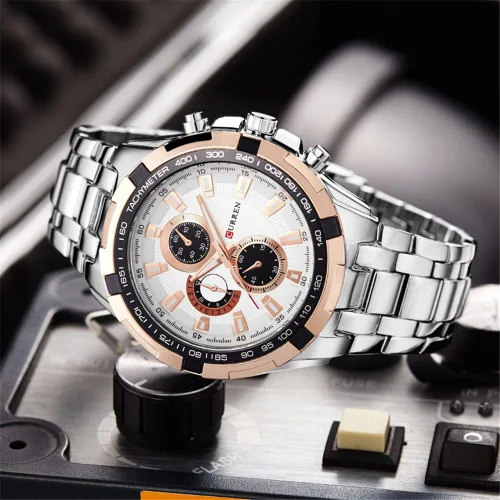 Vista 2 de CURREN - Reloj de pulsera unisex estilo deportivo color negro