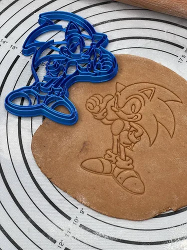 Vista 3 de Cortador y molde de galletas Sonic de 5.1 pulgadas producido por 3D Kitchen Art