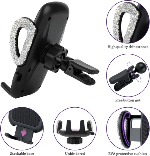 Vista 7 de eing: Soporte de teléfono para tablero de auto, parabrisas, para iPhone, 12,11,11 Pro, 8 Plus, 8, SE, X, XR , XS, 7 Plus Samsung S20, S10, S9,S8