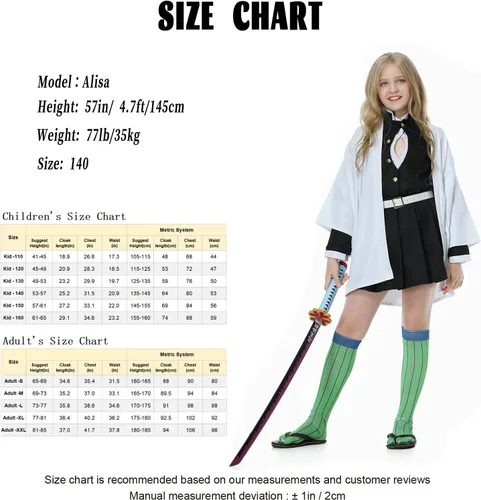 Vista 6 de Antsoldier Mitsuri Muichirou - Disfraz de cosplay para niños con peluca, disfraz de anime cosplay, kimono, uniforme de Navidad para niños y adultos