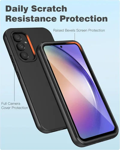 Vista 3 de FNTCASE Funda para Samsung Galaxy A54 0.18 oz: Fundas protectoras de silicona a prueba de golpes - Funda delgada de protección completa