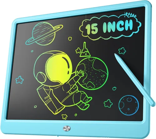 Vista 11 de Tableta de Escritura LCD para Niños, Kidopire Tablero de Garabatos de Pantalla Grande de 15 Pulgadas, Tablet de Dibujo y Escritura Colorida