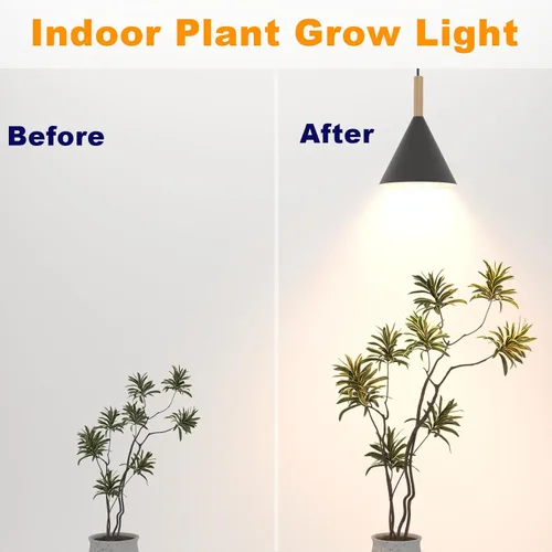 Vista 9 de Luces colgantes de cultivo para plantas de interior, lámpara de plantas de espectro completo de 20 W con temporizador, altura ajustable, luz
