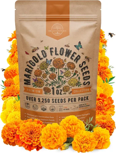 Vista 16 de Paquete de semillas de caléndula 1 oz - Más de 3,250 semillas de caléndula criollas sin OMG para plantar en jardinería interior y exterior, semillas