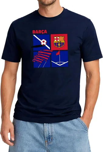 Vista 13 de Icon Sports Officially Licensed FC Barcelona Cotton T-Shirt - Unisex Adult