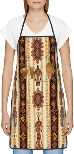 Vista 3 de Curtain decorations Chef Apron for Men and Women - Waterproof Kitchen Chef Apron with Pockets, Perfect for Cooking, Salon & More