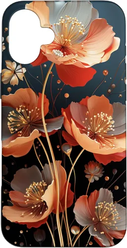 Vista 22 de Red Poppies Flowers In A Field Case for iPhone 16