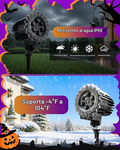 Vista 3 de Proyector de luces de Halloween ultra brillantes para exteriores