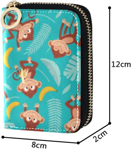 Vista 4 de Tarjetero de Tarjetas de Crédito RFID de Cuero con Cremallera Cartera para Mujeres y Niñas, Color #01, Talla única, Classic
