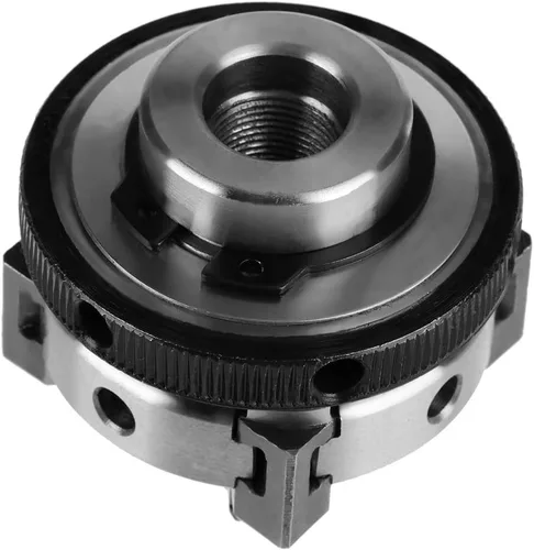 Vista 8 de Mini torno de 4 mandíbulas de 1.969 in, sujeción autocentrante reversible, montaje de rosca M14, torno manual para carpintería, mandril compacto