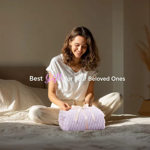Vista 205 de BEDELITE Manta de forro polar para sofá y cama, manta decorativa de jacquard 3D de almendra, súper suave y acogedora, manta mullida cálida adecuada