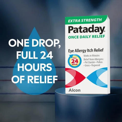 Vista 8 de Gotas para alergias en los ojos Pataday Once Daily Relief Extra Strength (0.1 onzas líquidas (2.5 ml) , 2 unidades)