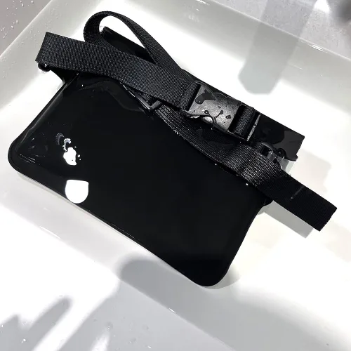 Vista 6 de DRLOKPAK - Riñonera impermeable para pantalla táctil, bolsa de cintura seca flotante para teléfono, cartera, dinero en efectivo, llavero, bolsa