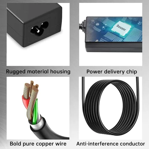 Vista 4 de Cargador de laptop de 65 W para Dell Inspiron 13 14 15 17 3000 5000 7000 Series 3565 3567 3576 5558 5755 7212 7506 2 en 1 5555 5559 0G6J41 0 MGJN9