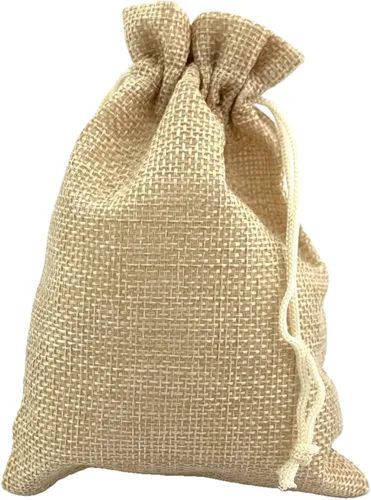 Vista 36 de Palmhomee Paquete de 20 bolsas de regalo de arpillera con cordón, bolsas de joyería de lino, bolsas de yute de boda para joyas y bolsas
