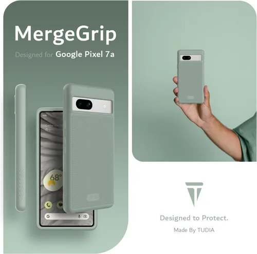 Vista 8 de TUDIA MergeGrip [Compatible con Magsafe] Funda para Google Pixel 7a 2023, [Probada contra caídas de grado militar] Borde elevado para protección