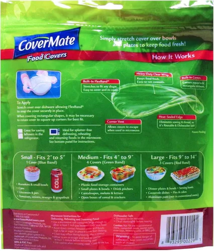 Vista 2 de Covermate Fundas elásticas para alimentos, cómodas bolsas resellables de Unknown