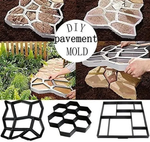 Vista 4 de Moldes de cemento para pavimentadora de ladrillos para hormigón, moldes de pavimentación de caminos reutilizables, moldes de hormigón duraderos