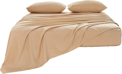 Vista 3 de Kingnex Sábanas a rayas para sofá cama de 36 x 72 pulgadas, tamaño individual para sofá cama, microfibra suave de doble cepillado 1800, 3 piezas