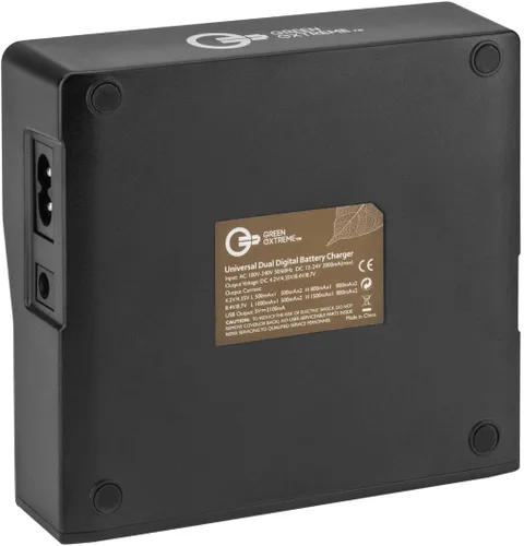 Vista 7 de Green Extreme Cargador inteligente dual con base de pantalla LCD (sin placas de batería incluidas)