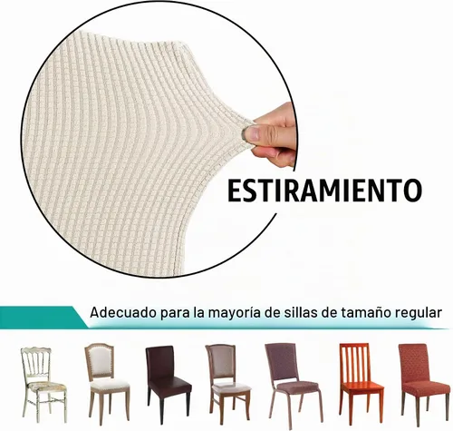 Vista 3 de Turquoize - Fundas para sillas de comedor - Elásticas, extraíbles, juego de 2 - Fundas protectoras para sillas Parson de comedor para hogar, hotel
