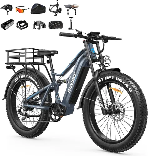Vista 16 de FREESKY 3500W BAFANG Motor Electric Bike for Adults, 48V 35Ah Samsung/LG Cells Battery Ebike 140 Miles, 38+MPH, 26" Fat Tire Dirt All-Terrain