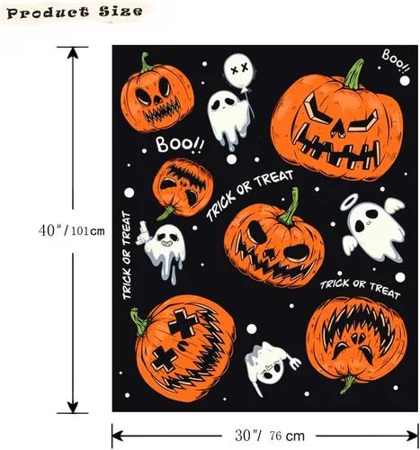 Vista 2 de Manta de Halloween para bebé, decoración de Halloween para niños pequeños, cuna, cochecito, manta de calabaza espeluznante manta de felpa mullida