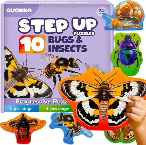 Vista 13 de Step Up Puzzles para niños de 3 a 5 a 40 años, rompecabezas realistas para juego de 4