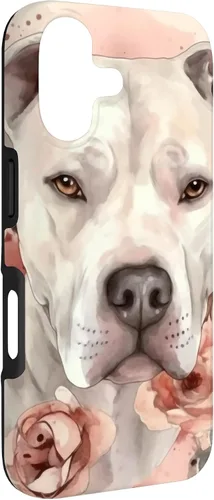 Vista 3 de Dogo Argentino Roses Flower Watercolor Dogo Argentino Case for iPhone 17
