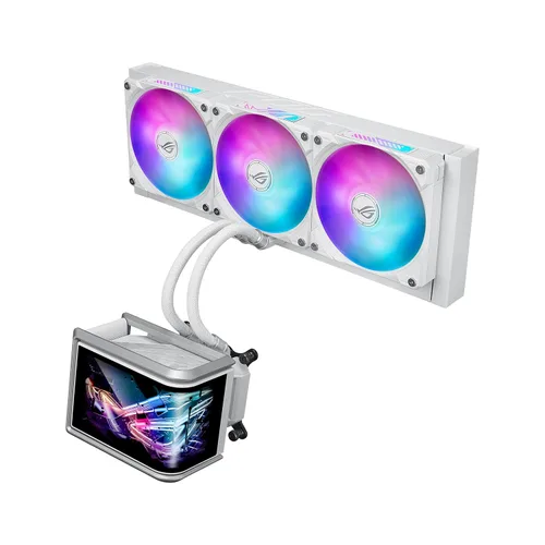 Vista 11 de ASUS ROG RYUO IV 360 ARGB con pantalla AMOLED curvada móvil de 6.67 pulgadas que admite video de efecto 3D o estadísticas de sistema