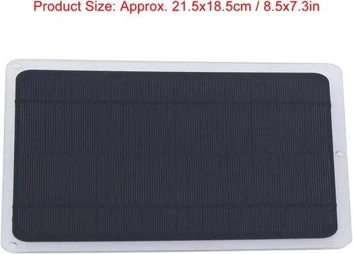 Vista 6 de 6W Solar Panel, Portable Solar Panel Charger, Waterproof Monocrystalline Module DIY Solar Panel Kit for Charging Car RV Boat Mobile Phone